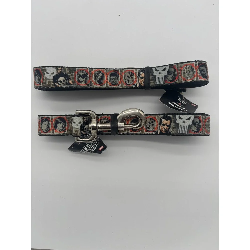 Marvel The Punisher Dog‎ Leash Buckle Down Pet Leash Comic Book Hero New